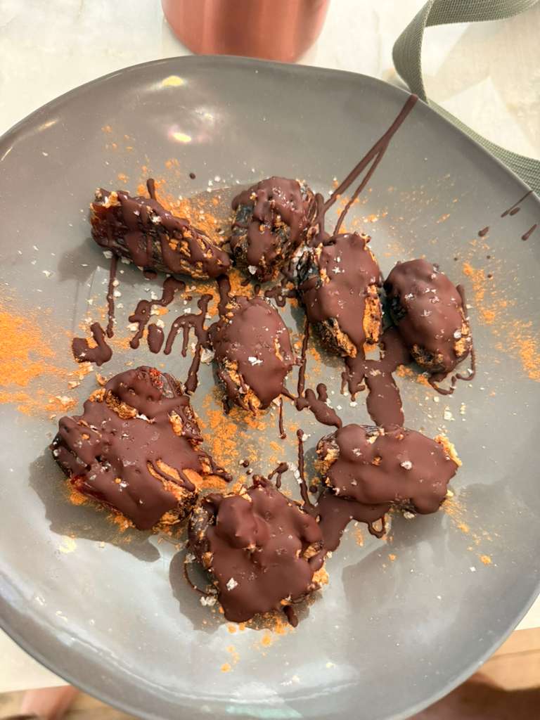 Chocolate Peanut Butter Stuffed Dates