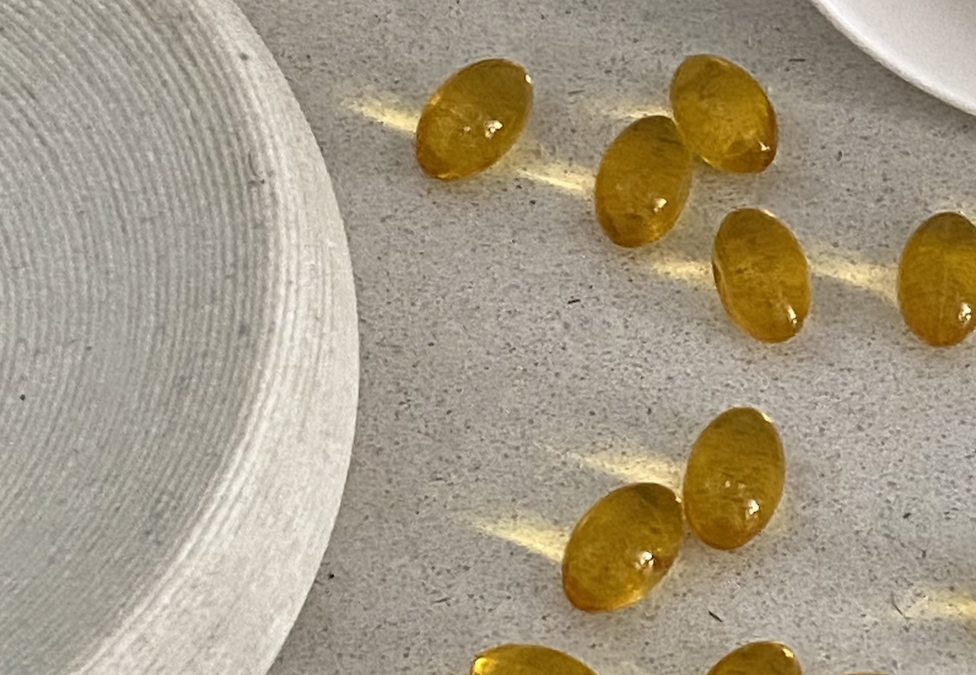 soft gels on white counter top