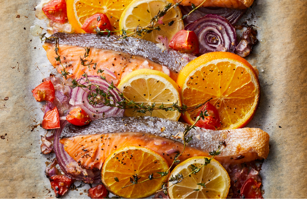 Fresh salmon fillets prepared for a nutrient-dense meal